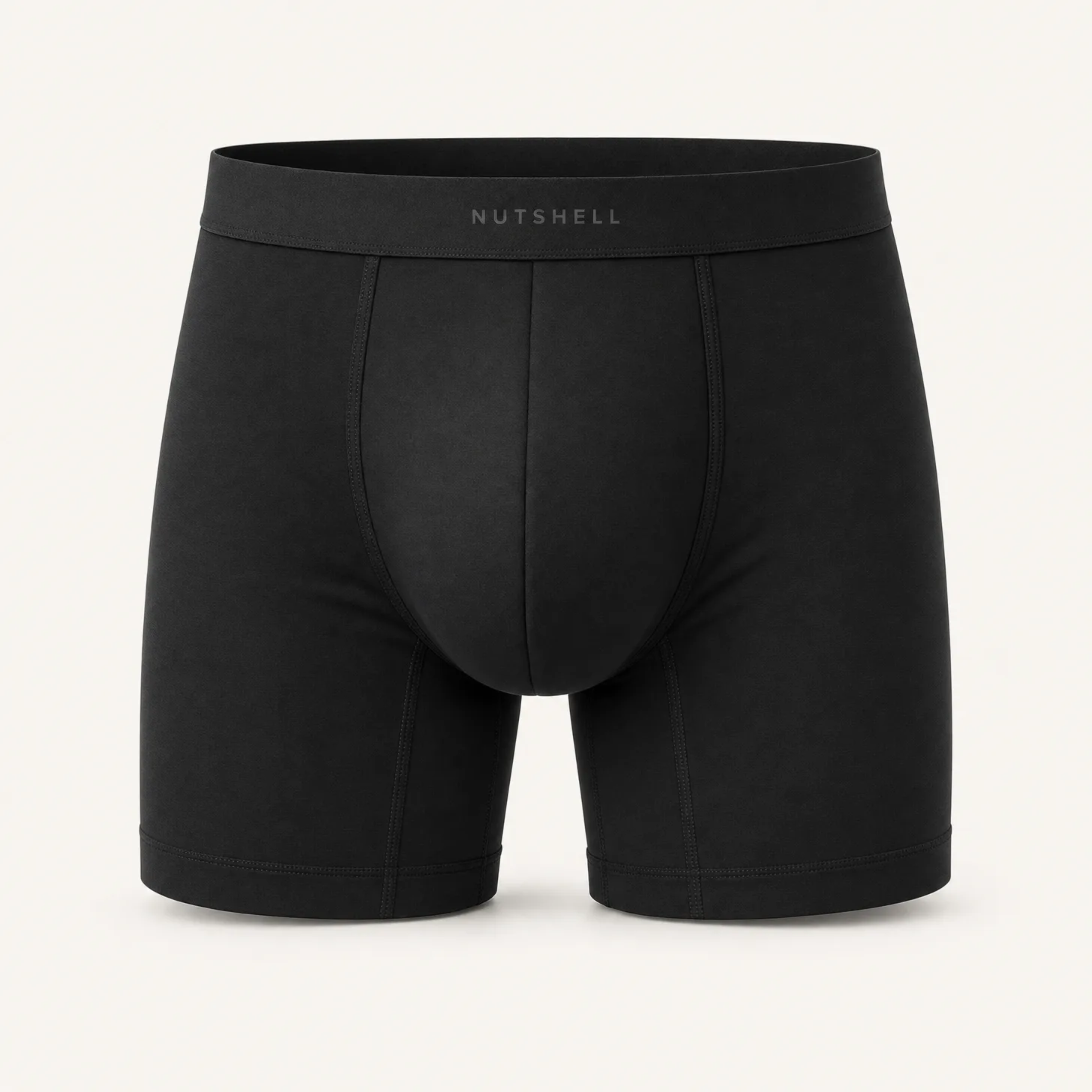 De NUTSHELL boxershort in zwart, vooraanzicht